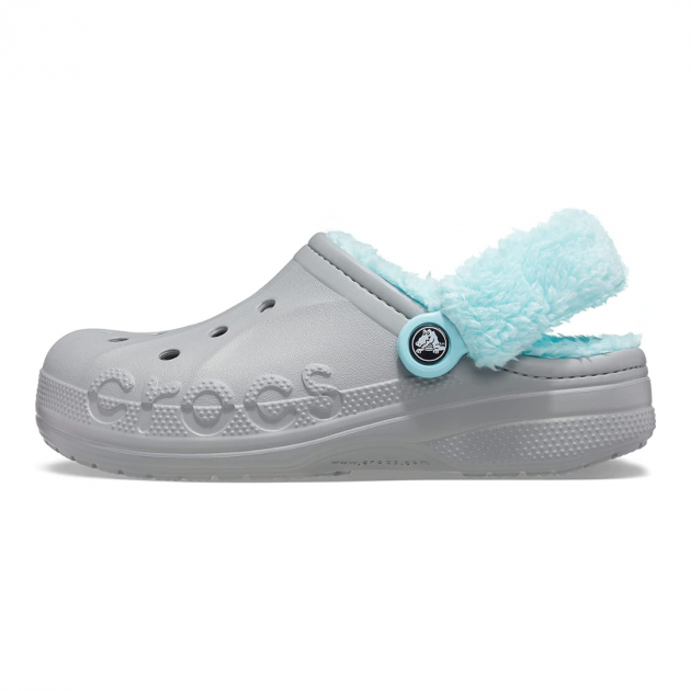 Baya Lined Fuzz-Strap Clog Grey/Ice Blue - Зображення 3